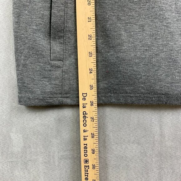 Eddie Bauer Mens Sweater Large Gray 1/4 Zip Long Sleeve Hybrid Pullover Stretch - Picture 9 of 10